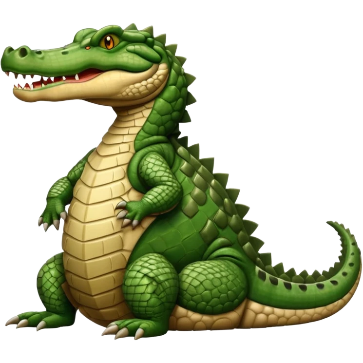 create an image of hiamlayan crocodile emoji