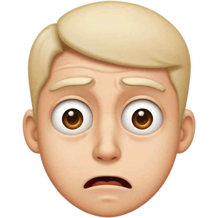 Disgusted face you would do to something new and strange  , kr odd behavior in something ! emoji
