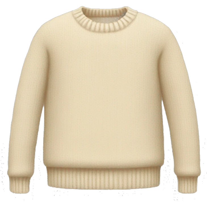 cream colored cashmere sweater  emoji