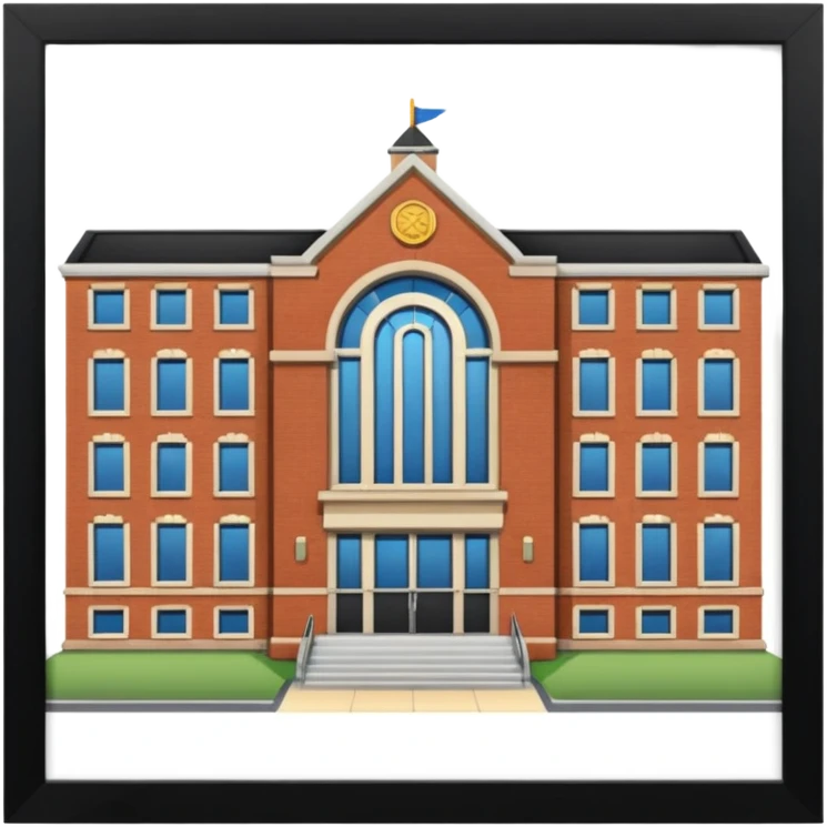 A fancy high school facing the front emoji