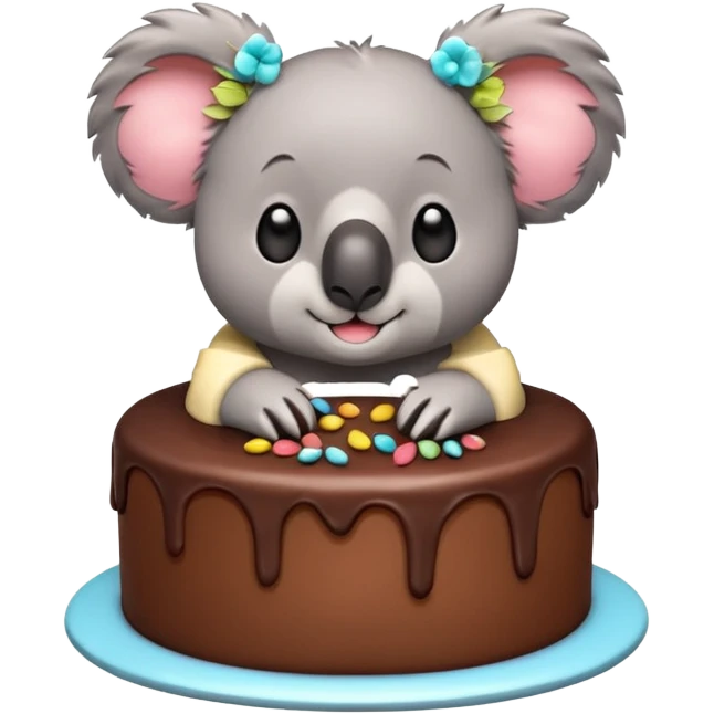 Koala cake emoji