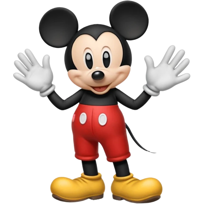 Mickey de cuerpo completo saludando con la mano  emoji