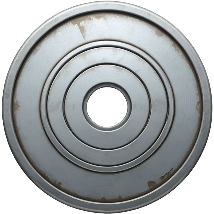 round metal survey marker disk. emoji