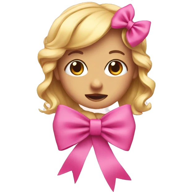 Pink bow emoji