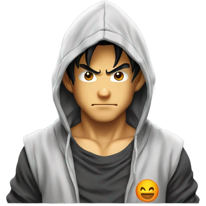 Goku with hoodie  emoji