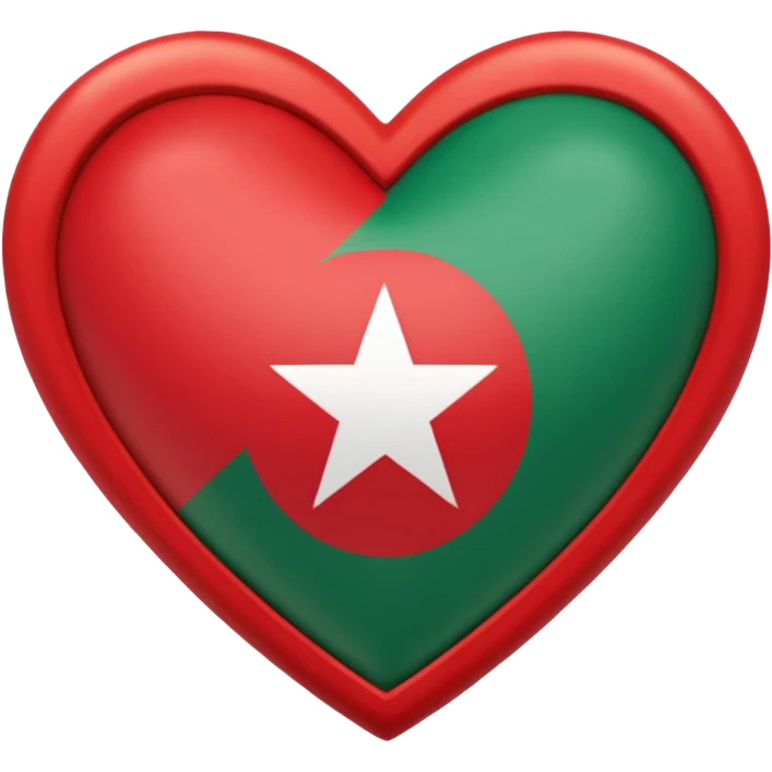 Herz mit Marokkanischen Flagge emoji