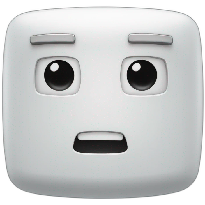 japan robot face 3d glow square eyes emoji