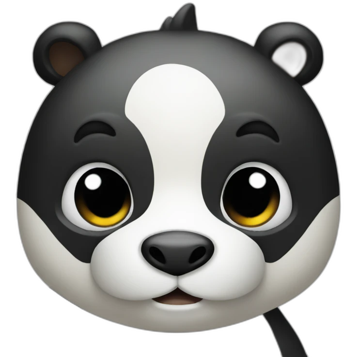 A panda bear mixed with a dinosaur emoji