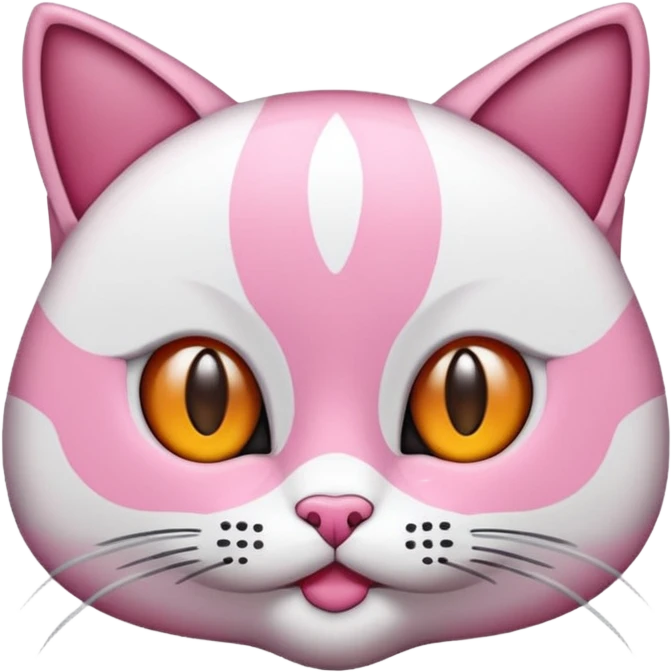 Pembe bir kedi kuyruğu İnce emoji