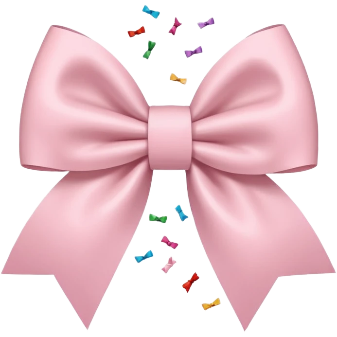 super pale pink bow confetti but the paper confetti are the pale pink bows all spread out emoji
