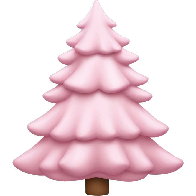 pastel pink christmas tree emoji