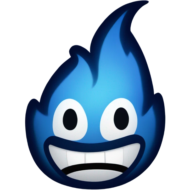 dark blue fire emoji