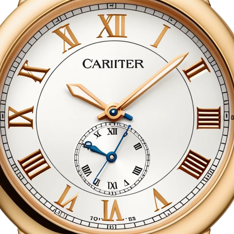 Cartier watch, luxury, high definition, precise details, iOS Apple emoji style emoji