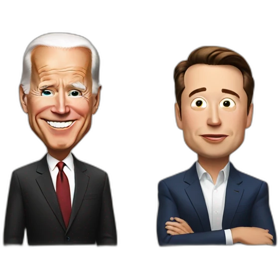 Joe Biden and Elon Musk emoji