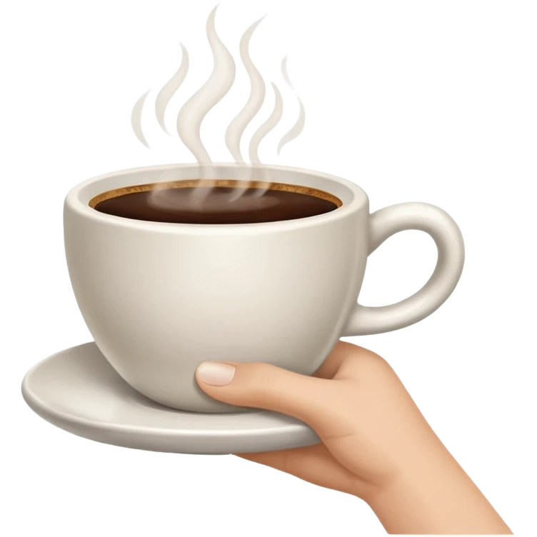 a white hand holding a cup of coffee but just the hand and the cup emoji