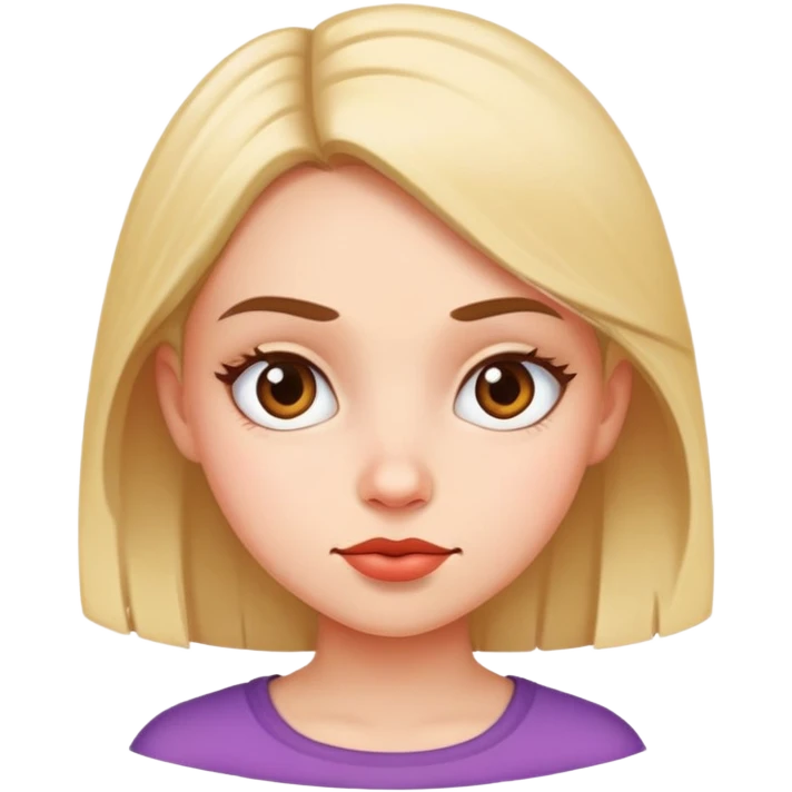Side eye girl face funny  emoji