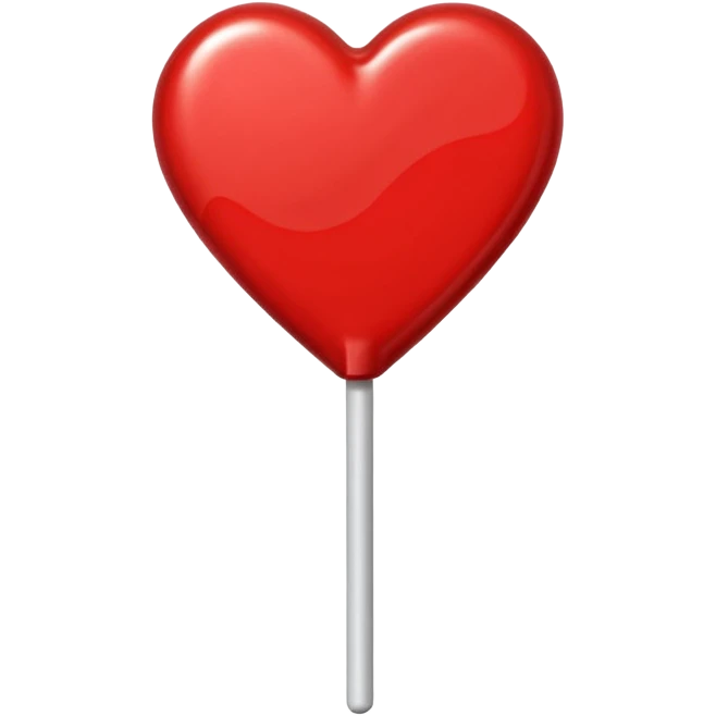 Red heart shaped lollipop emoji