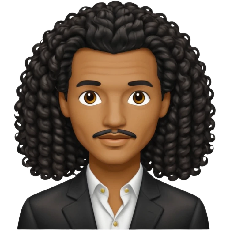 El DeBarge black long curly hair emoji