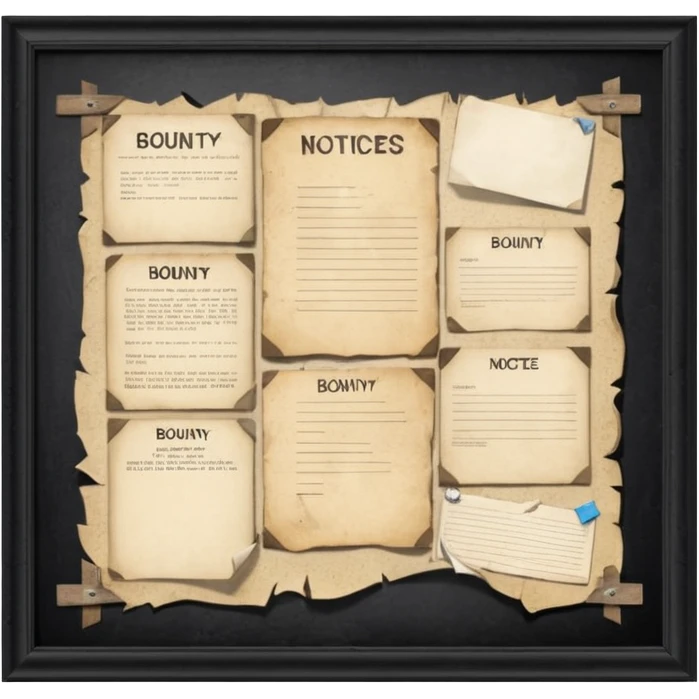 Town Notice Board where we all see BOUNTIES emoji