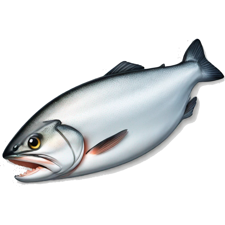 Salmon steak, white background emoji