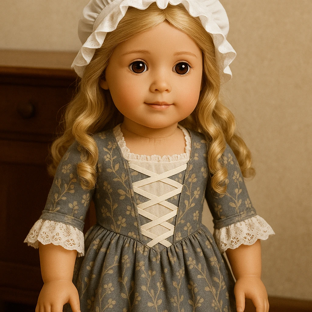 brown-eyed blonde 18th century american girl doll emoji