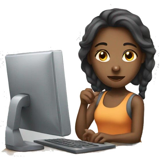 girl working hard emoji