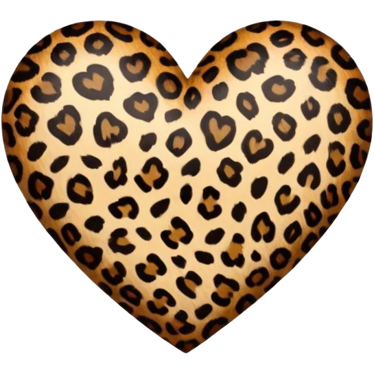 Leopard print heart emoji
