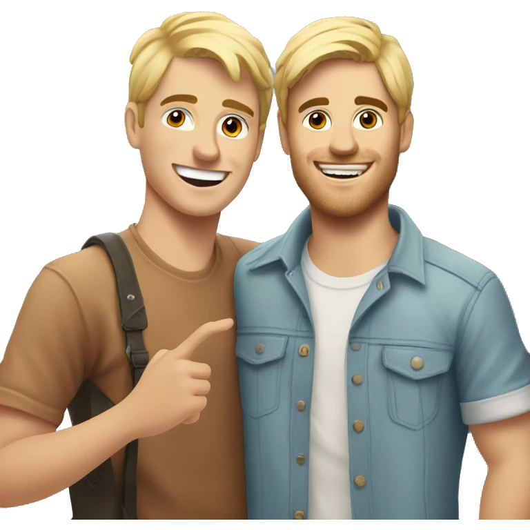 blonde young man smiling with an argentinian mate in his hand emoji