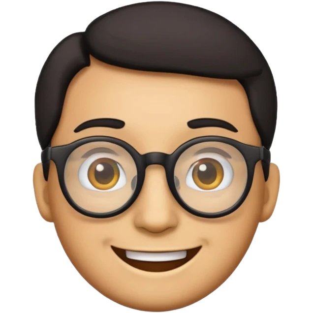 An emoji head with glasses based on the provided photo, variation 5. emoji