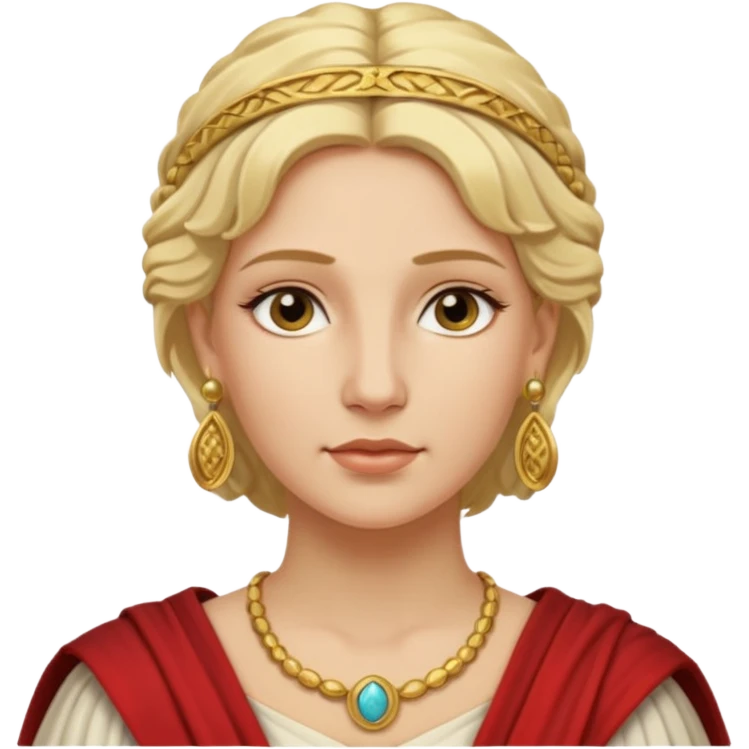 Ancient Roman woman with earrings and blonde hair emoji
