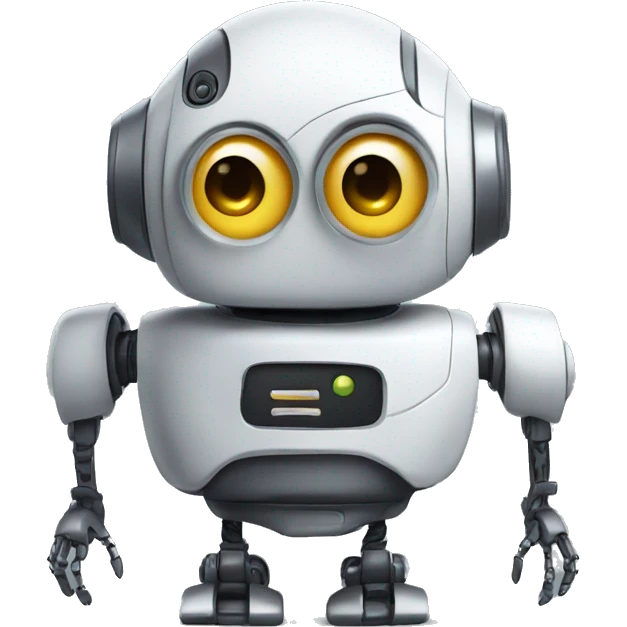 Robot with eyes rolled up emoji