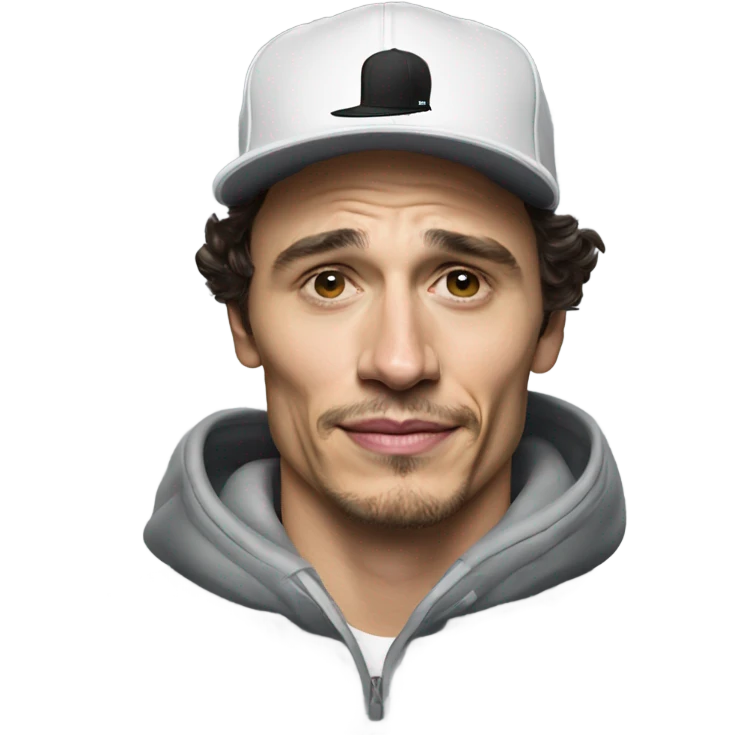 James franco wearing a nike hat emoji