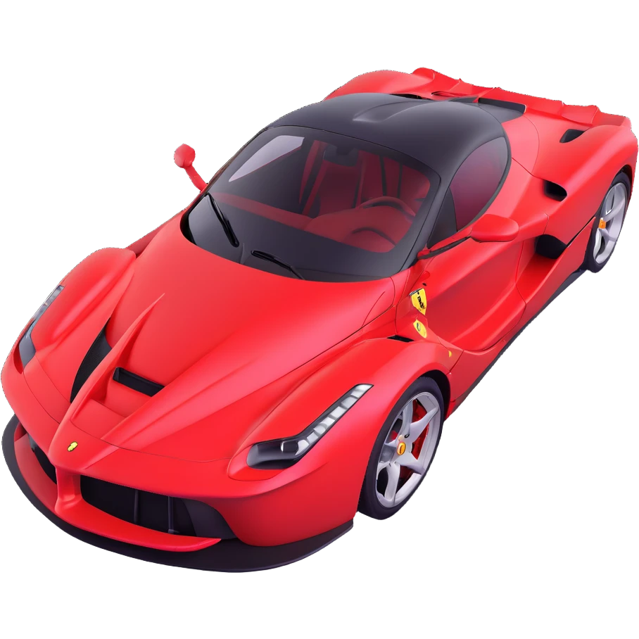 red LaFerrari sports car emoji