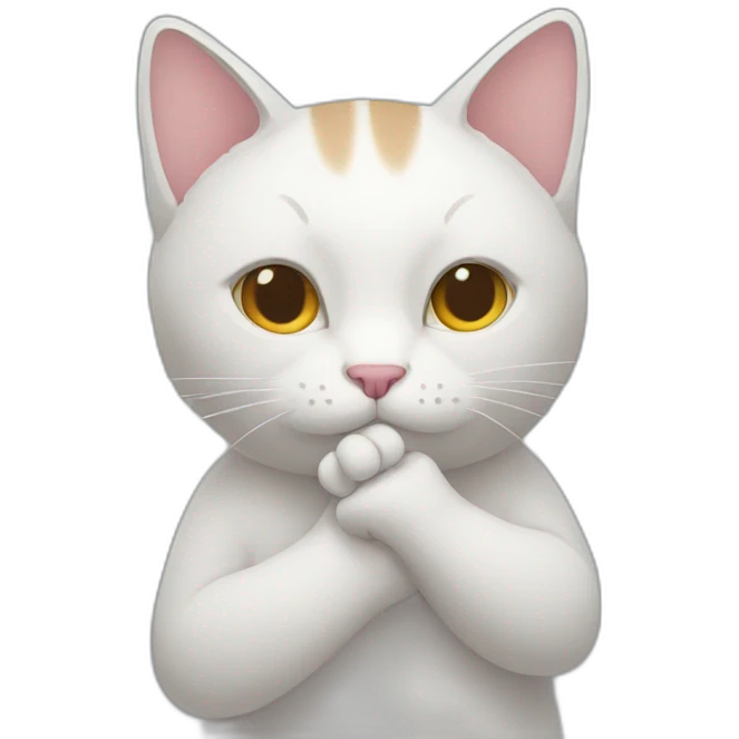 Cat with hands emoji