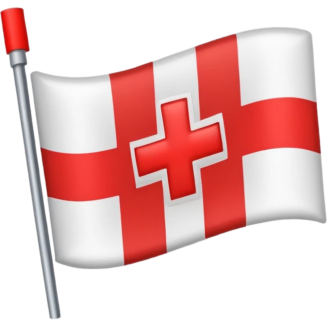 Flag red background red cross emoji