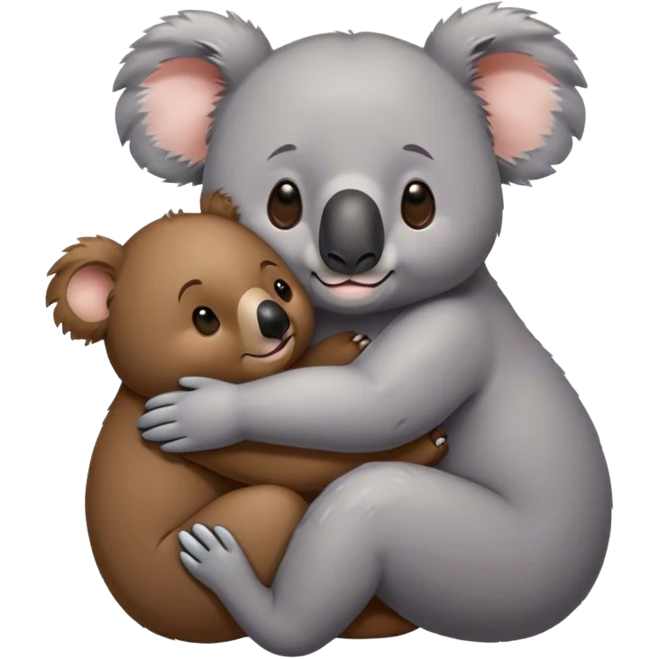 Koala gives bear a massage emoji