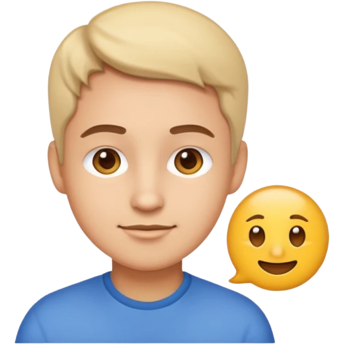 avatar of an experience designer, friendly and thoughtful, emoji style emoji