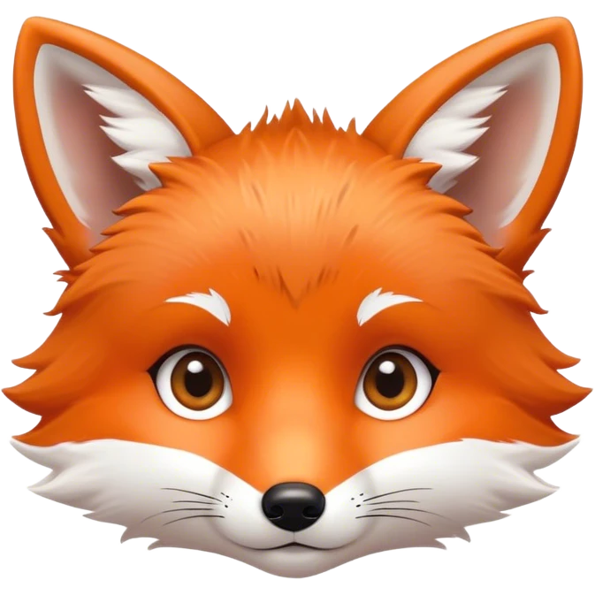 Cute baby fox head emoji