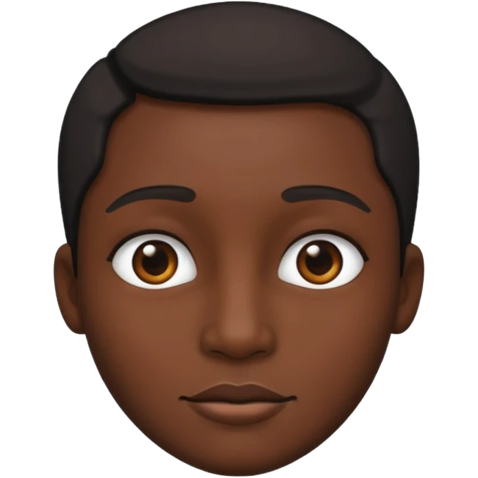 Make face black emoji