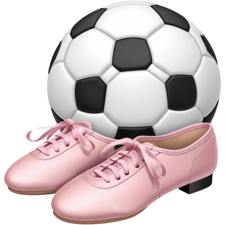 Soccer ball and ballet shoes emoji