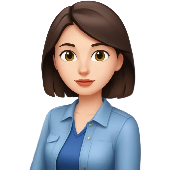 Casual brunette on airplane seat emoji
