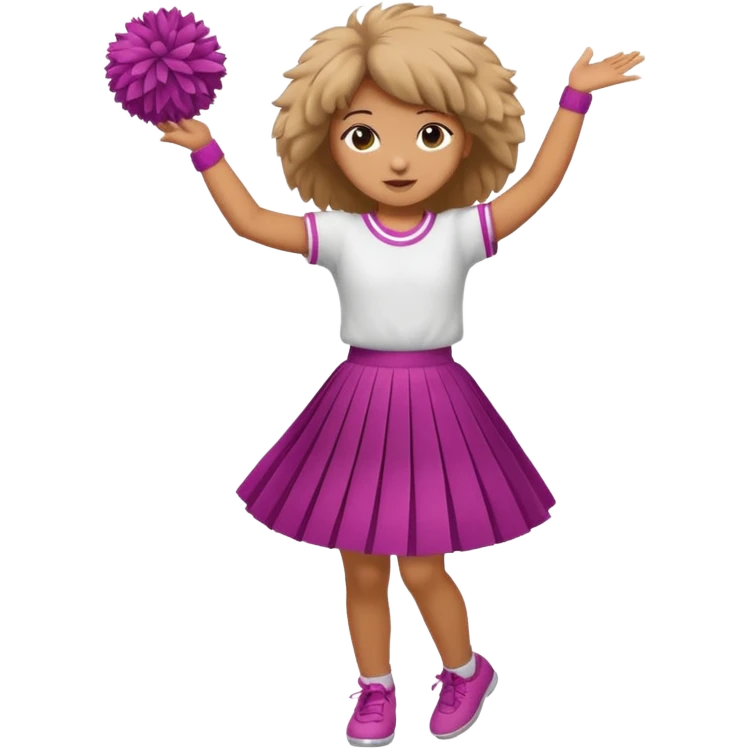 turtle girl dancing with skirt holging o mpom emoji