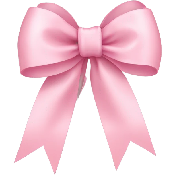 light pink ribbon bow emoji