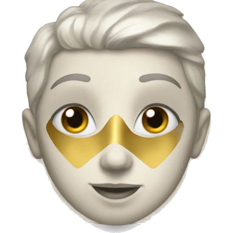Painted golden heart emoji