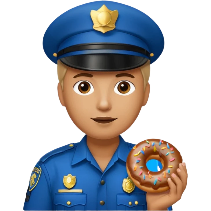 Police officer trooper donut emoji