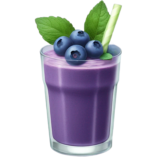 Smoothy blueberry emoji