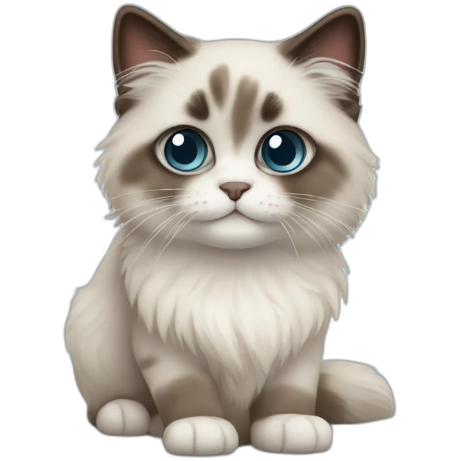 cute Ragdoll Cat emoji