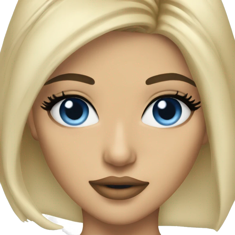 blonde kylie jenner with blue eyes emoji