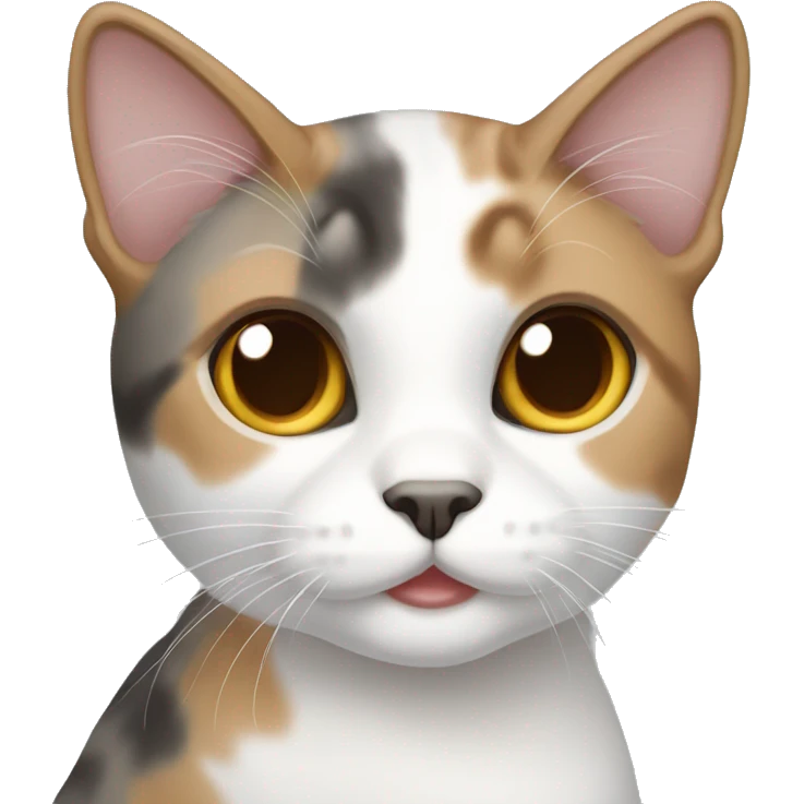 Dilute calico cat emoji