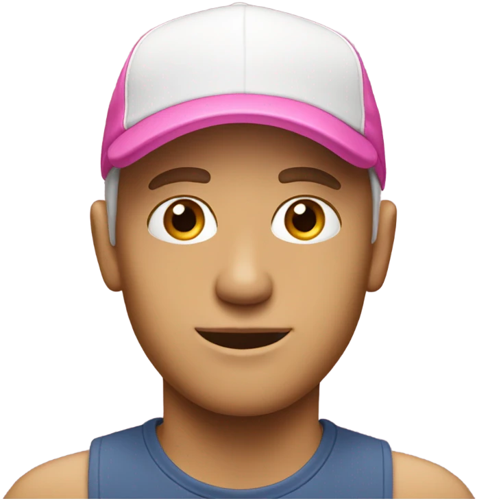 white guy with pink cap emoji